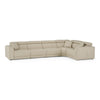 Dalton Modern Italian Oyster Leather Sectional + 2 Recliners