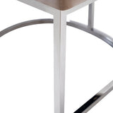Daria Modern Beige Velvet and Stainless Steel Dining Chair Set of 2