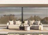 Tabarca Outdoor Beige Fabric Sectional Sofa