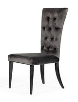 Darley Transitional Grey Velvet Dining Chair Set of 2