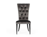 Darley Transitional Grey Velvet Dining Chair Set of 2