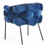 Debra Modern Blue Fabric Dining Chair