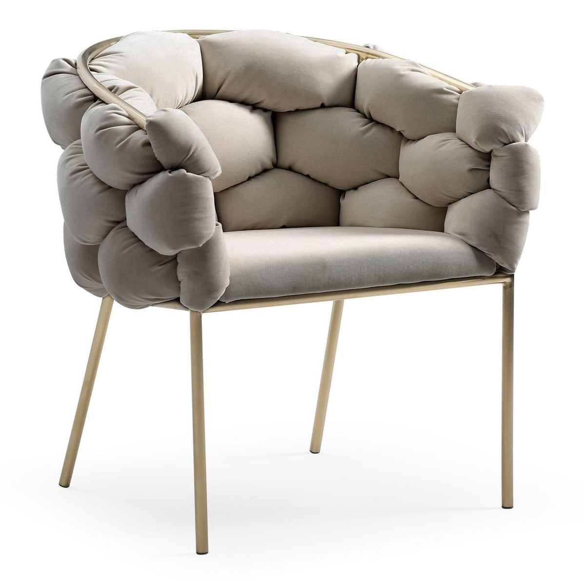 Debra Modern Grey Fabric Dining Chair