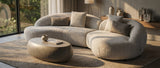 Delvan Contemporary Beige Fabric Right Facing Chaise Sectional Sofa