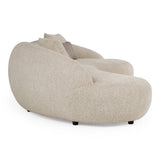 Delvan Contemporary Beige Fabric Right Facing Chaise Sectional Sofa