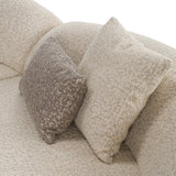 Delvan Contemporary Beige Fabric Right Facing Chaise Sectional Sofa