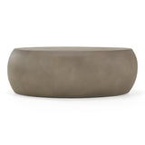 Denny Modern Grey Fiberform Oval Coffee Table