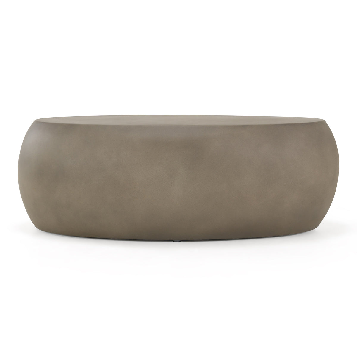 Denny Modern Grey Fiberform Oval Coffee Table