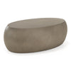 Denny Modern Grey Fiberform Oval Coffee Table