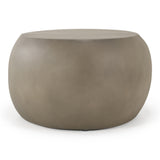 Denny Modern Grey Fiberform Oval Coffee Table