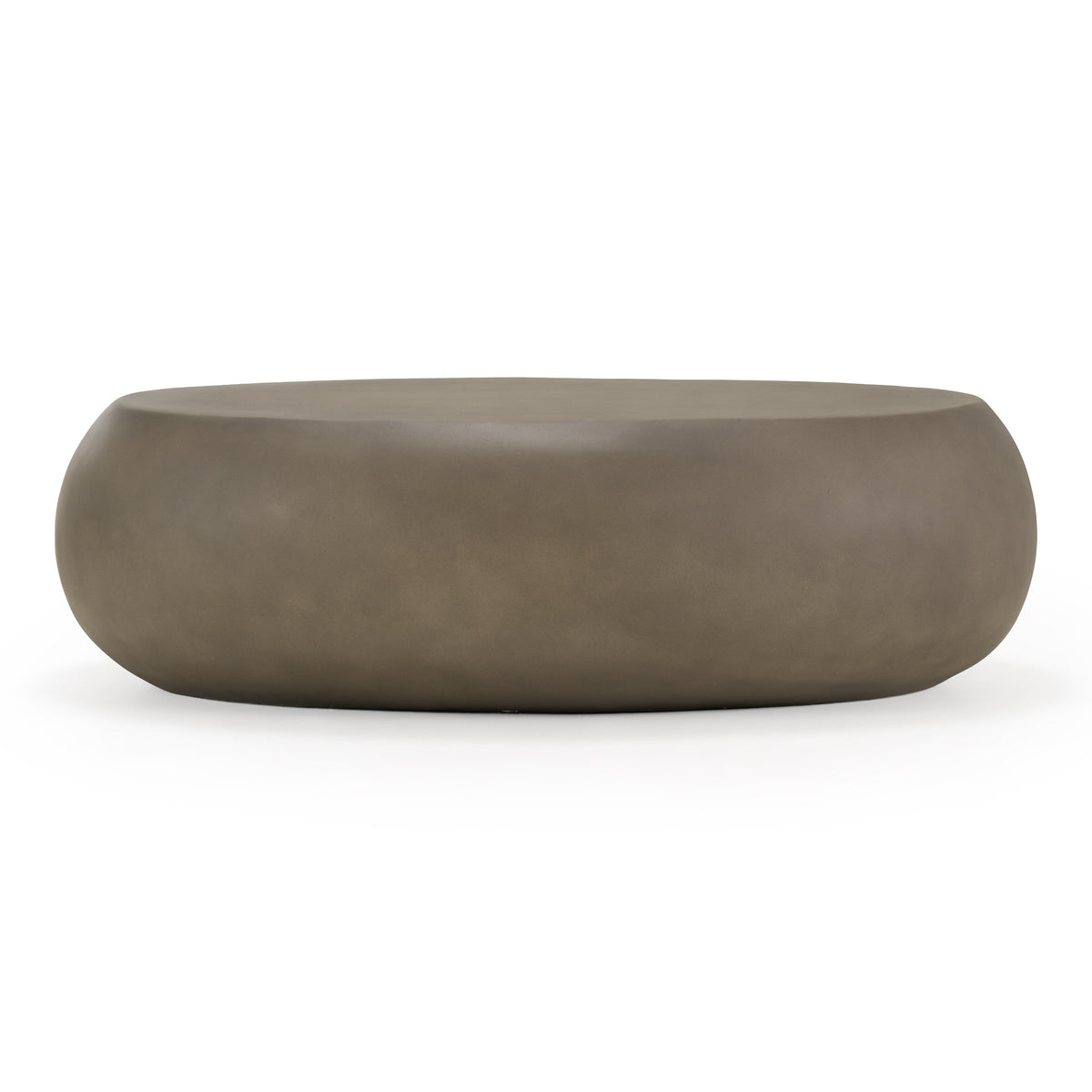 Denny Modern Grey Fiberform Large Oval Coffee Table