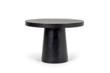 Desoto Modern Black Concrete Round Dining Table