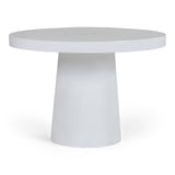 Desoto Modern White Concrete Round Dining Table