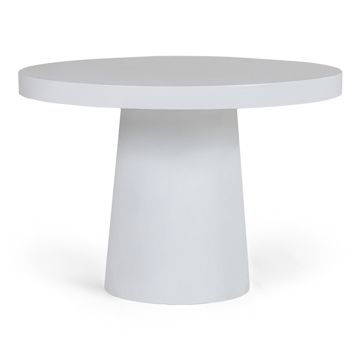 Desoto Modern White Concrete Round Dining Table