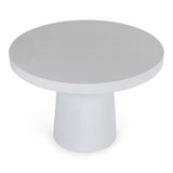 Desoto Modern White Concrete Round Dining Table