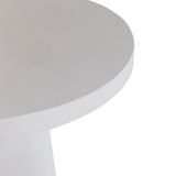 Desoto Modern White Concrete Round Dining Table