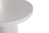 Desoto Modern White Concrete Round Dining Table