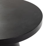 Desoto Modern Black Concrete Round Coffee Table