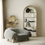Clarity Contemporary Grey Fabric Accent Chair