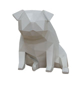  Mielcasa | White Modrest Dog Geometric White Sculpture | SKU VGTHDS0069-7 | MPN: 78017 | Free Delivery & Free Return