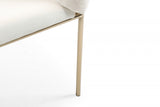 Debra Modern Off-White Fabric Dining Chair