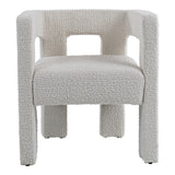 Drea Modern White Fabric Dining Chair