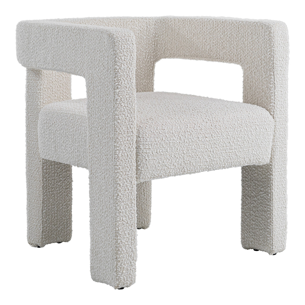 Drea Modern White Fabric Dining Chair