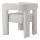 Drea Modern White Fabric Dining Chair