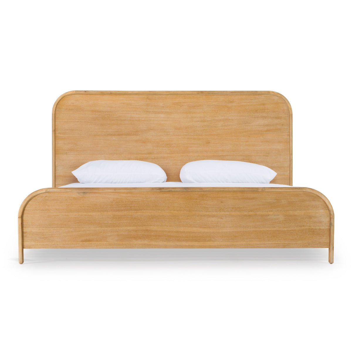 Eastern King Dresden Modern Natural Acacia Bed