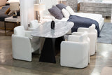 Colbert Modern Black & White Marble Dining Table