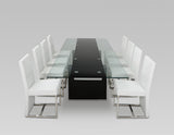 Lisbon Modern Glas Extendable Dining Table