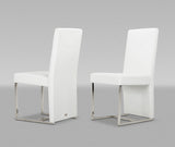 Misha Modern White Leatherette Dining Chair