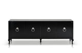 Bellagio Transitional Black Crocodile Lacquer Buffet