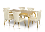 Imperial Transitional Gold Crocodile Dining Table