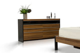 Rondo Mid-Century Platform Bed with Nightstands Storage And Lights