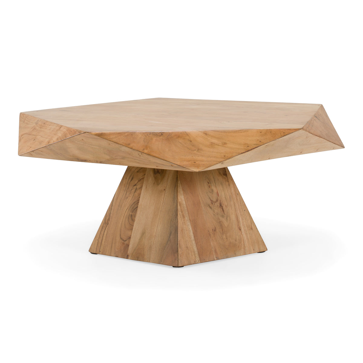 Duffy Modern Acacia Pentagon Coffee Table