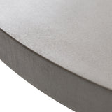 Duncan Modern Faux Concrete + Walnut Round Dining Table