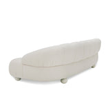 Duran Contemporary White Fabric 4-Seater Sofa