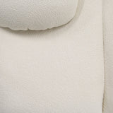 Duran Contemporary White Fabric 4-Seater Sofa