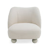 Duran Contemporary White Fabric Accent Chair