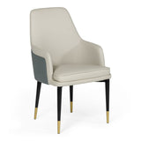Duval Modern White & Grey Dining Chair