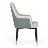 Duval Modern White & Grey Dining Chair