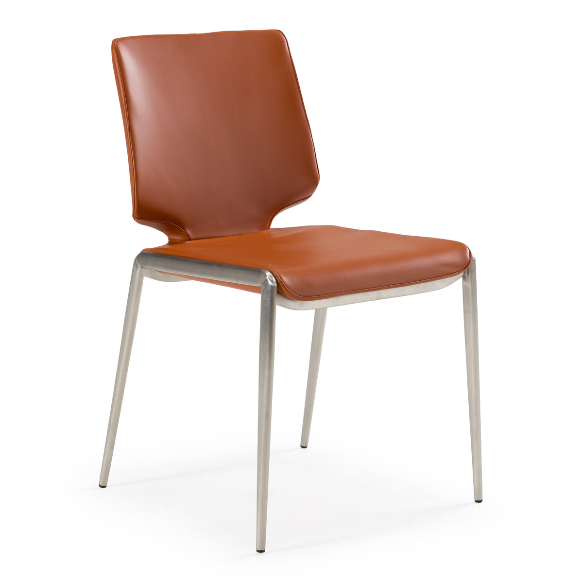 Eileen Modern Cognac Eco-Leather Dining Chair (Set of 2)