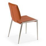 Eileen Modern Cognac Eco-Leather Dining Chair (Set of 2)