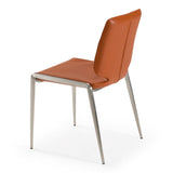 Eileen Modern Cognac Eco-Leather Dining Chair (Set of 2)