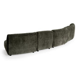 Elias Modern Green Fabric Curved Modular Sectional Sofa-5-Piece Sectional