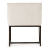 Elijah Modern Beige & Copper Antique Brass Dining Chair