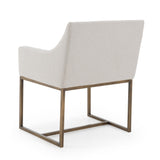 Elijah Modern Grey & Copper Antique Brass Dining Chair