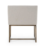 Elijah Modern Grey & Copper Antique Brass Dining Chair