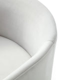 Elisa Modern Beige Velvet & Brass Dining Chair